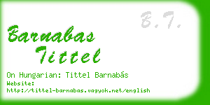 barnabas tittel business card